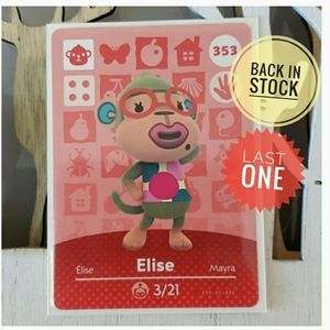 Genuine Animal Crossing amiibo card 353 Elise